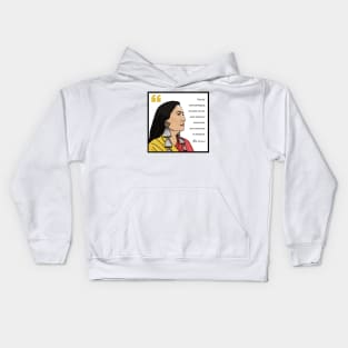 History Quote: Deb Haaland - "Only by acknowledging the past..." Kids Hoodie